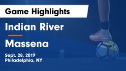 Indian River  vs Massena Game Highlights - Sept. 28, 2019
