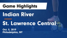 Indian River  vs St. Lawrence Central Game Highlights - Oct. 5, 2019