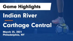 Indian River  vs Carthage Central  Game Highlights - March 25, 2021