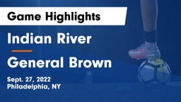 Indian River  vs  General Brown  Game Highlights - Sept. 27, 2022