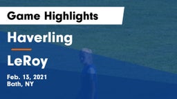 Haverling  vs LeRoy Game Highlights - Feb. 13, 2021
