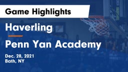 Haverling  vs Penn Yan Academy  Game Highlights - Dec. 28, 2021
