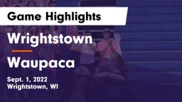 Wrightstown  vs Waupaca  Game Highlights - Sept. 1, 2022