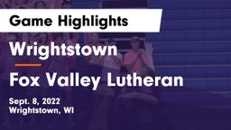 Wrightstown  vs Fox Valley Lutheran  Game Highlights - Sept. 8, 2022