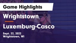 Wrightstown  vs Luxemburg-Casco  Game Highlights - Sept. 22, 2022