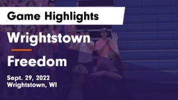 Wrightstown  vs Freedom  Game Highlights - Sept. 29, 2022