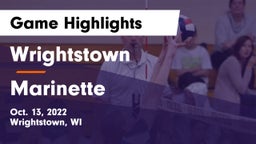 Wrightstown  vs Marinette  Game Highlights - Oct. 13, 2022