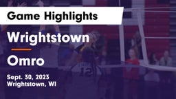 Wrightstown  vs Omro  Game Highlights - Sept. 30, 2023