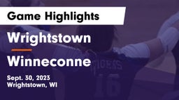 Wrightstown  vs Winneconne  Game Highlights - Sept. 30, 2023