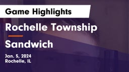 Rochelle Township  vs Sandwich  Game Highlights - Jan. 5, 2024