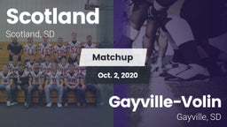 Matchup: Scotland  vs. Gayville-Volin  2020