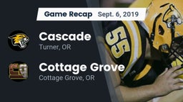 Recap: Cascade  vs. Cottage Grove  2019
