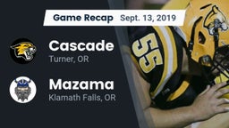 Recap: Cascade  vs. Mazama  2019