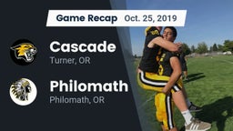 Recap: Cascade  vs. Philomath  2019