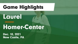 Laurel  vs Homer-Center  Game Highlights - Dec. 10, 2021