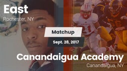 Matchup: East  vs. Canandaigua Academy  2017