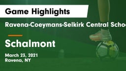 Ravena-Coeymans-Selkirk Central School District vs Schalmont  Game Highlights - March 23, 2021
