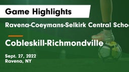 Ravena-Coeymans-Selkirk Central School District vs Cobleskill-Richmondville  Game Highlights - Sept. 27, 2022