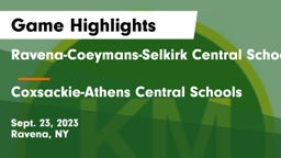 Ravena-Coeymans-Selkirk Central School District vs Coxsackie-Athens Central Schools Game Highlights - Sept. 23, 2023