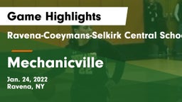 Ravena-Coeymans-Selkirk Central School District vs Mechanicville  Game Highlights - Jan. 24, 2022