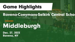 Ravena-Coeymans-Selkirk Central School District vs Middleburgh  Game Highlights - Dec. 27, 2023