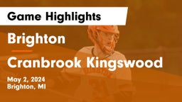 Brighton  vs Cranbrook Kingswood  Game Highlights - May 2, 2024