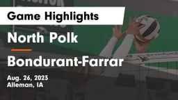 North Polk  vs Bondurant-Farrar  Game Highlights - Aug. 26, 2023
