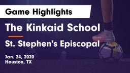 The Kinkaid School vs St. Stephen's Episcopal  Game Highlights - Jan. 24, 2020