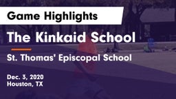 The Kinkaid School vs St. Thomas' Episcopal School Game Highlights - Dec. 3, 2020