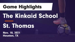 The Kinkaid School vs St. Thomas  Game Highlights - Nov. 18, 2021
