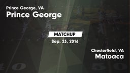 Matchup: Prince George High vs. Matoaca  2016