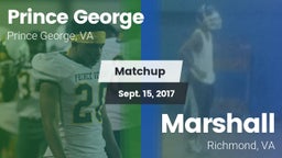 Matchup: Prince George High vs. Marshall  2017