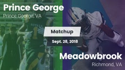 Matchup: Prince George High vs. Meadowbrook  2018