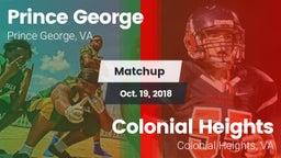Matchup: Prince George High vs. Colonial Heights  2018