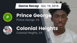 Recap: Prince George  vs. Colonial Heights  2018