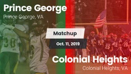 Matchup: Prince George High vs. Colonial Heights  2019