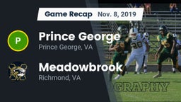 Recap: Prince George  vs. Meadowbrook  2019