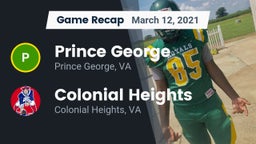Recap: Prince George  vs. Colonial Heights  2021