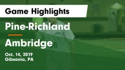 Pine-Richland  vs Ambridge  Game Highlights - Oct. 14, 2019