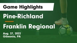 Pine-Richland  vs Franklin Regional  Game Highlights - Aug. 27, 2022