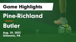 Pine-Richland  vs Butler  Game Highlights - Aug. 29, 2023