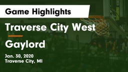 Traverse City West  vs Gaylord  Game Highlights - Jan. 30, 2020