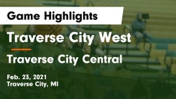 Traverse City West  vs Traverse City Central  Game Highlights - Feb. 23, 2021