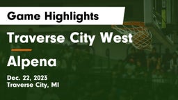 Traverse City West  vs Alpena  Game Highlights - Dec. 22, 2023
