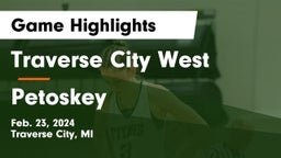 Traverse City West  vs Petoskey  Game Highlights - Feb. 23, 2024