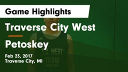 Traverse City West  vs Petoskey  Game Highlights - Feb 23, 2017