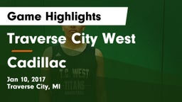 Traverse City West  vs Cadillac  Game Highlights - Jan 10, 2017