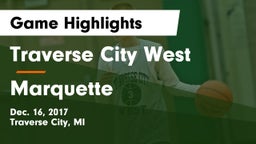 Traverse City West  vs Marquette  Game Highlights - Dec. 16, 2017
