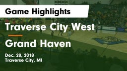 Traverse City West  vs Grand Haven  Game Highlights - Dec. 28, 2018