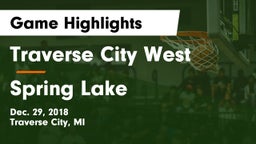 Traverse City West  vs Spring Lake  Game Highlights - Dec. 29, 2018